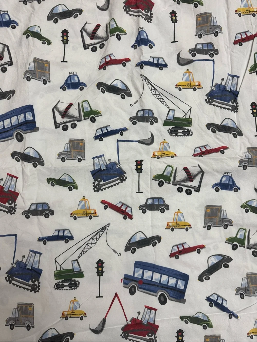 Pottery Barn Kids Jax Construction Twin Top Sheet